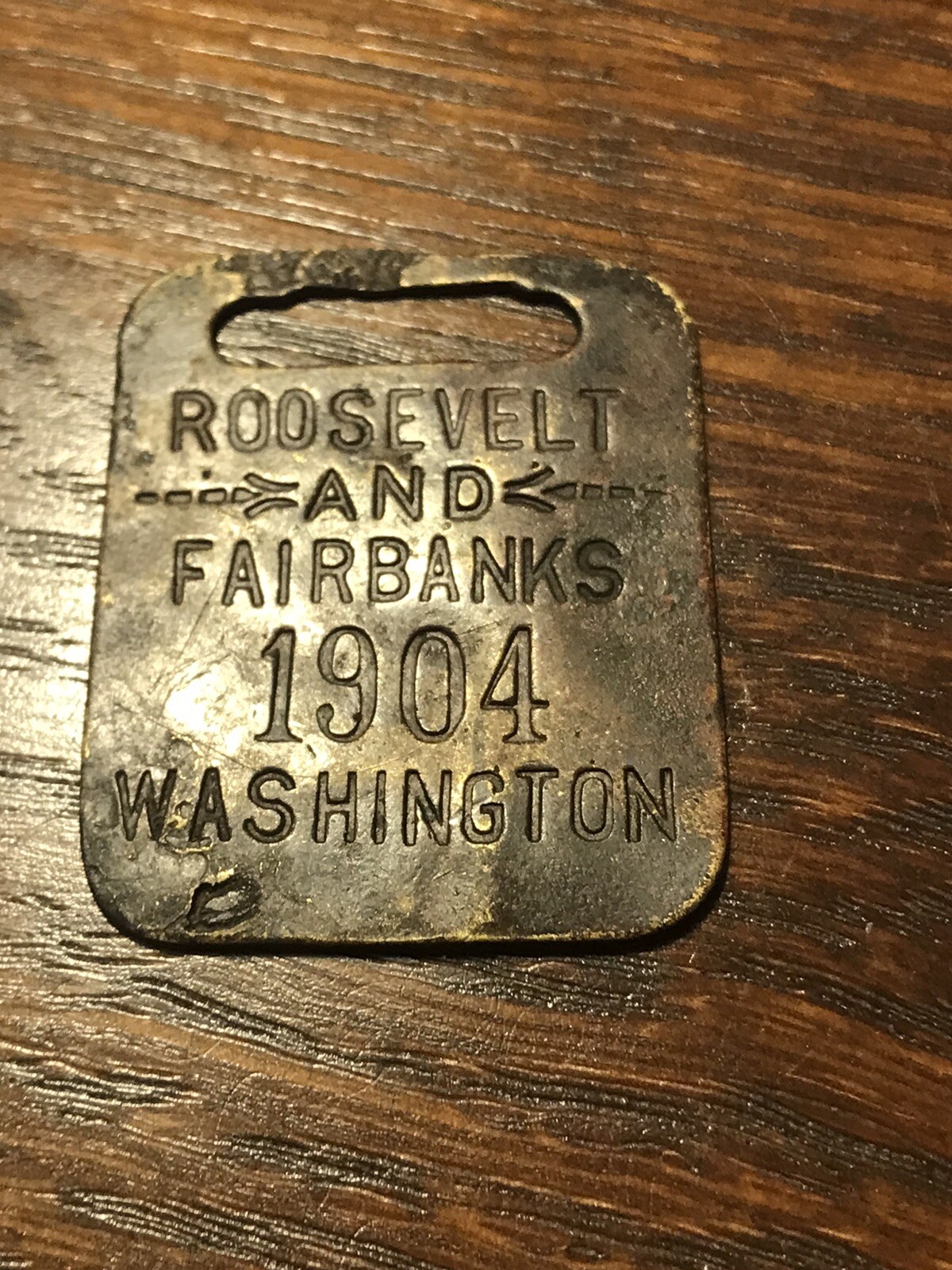 Rare 1904 Roosevelt And Fairbanks Washington Badge Fob historical political