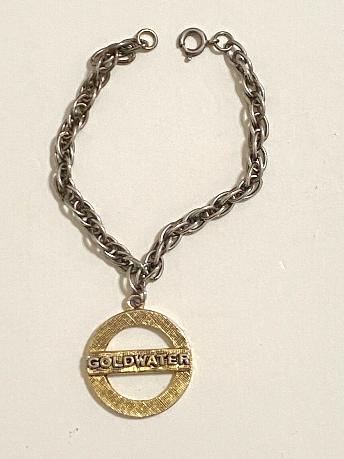 Goldwater Campaign Bracelet on Chain 1964, J. Freides Signed, Vintage
