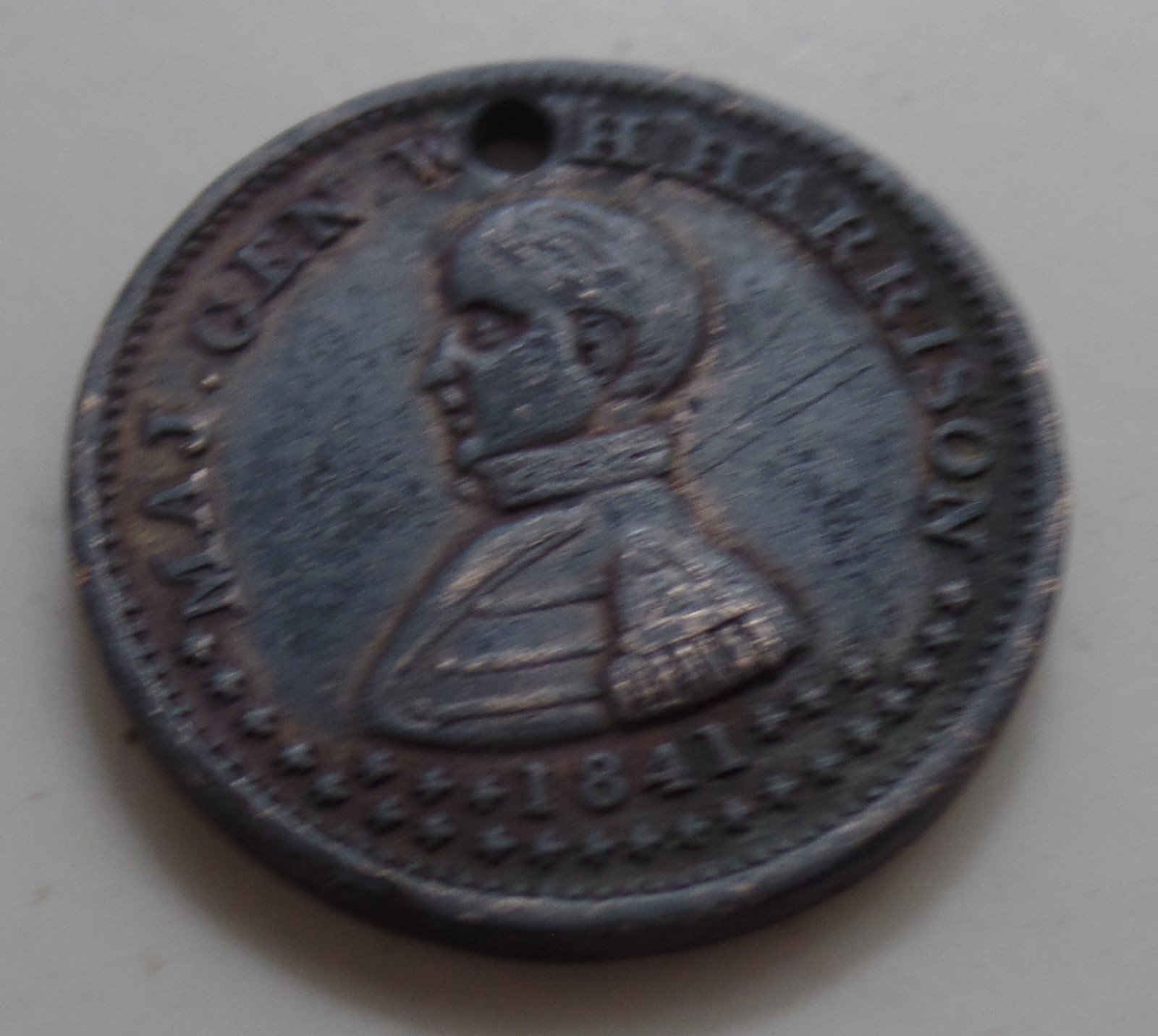 1841 William Henry Harrison Presidential Campaign Token or Medal Style #1