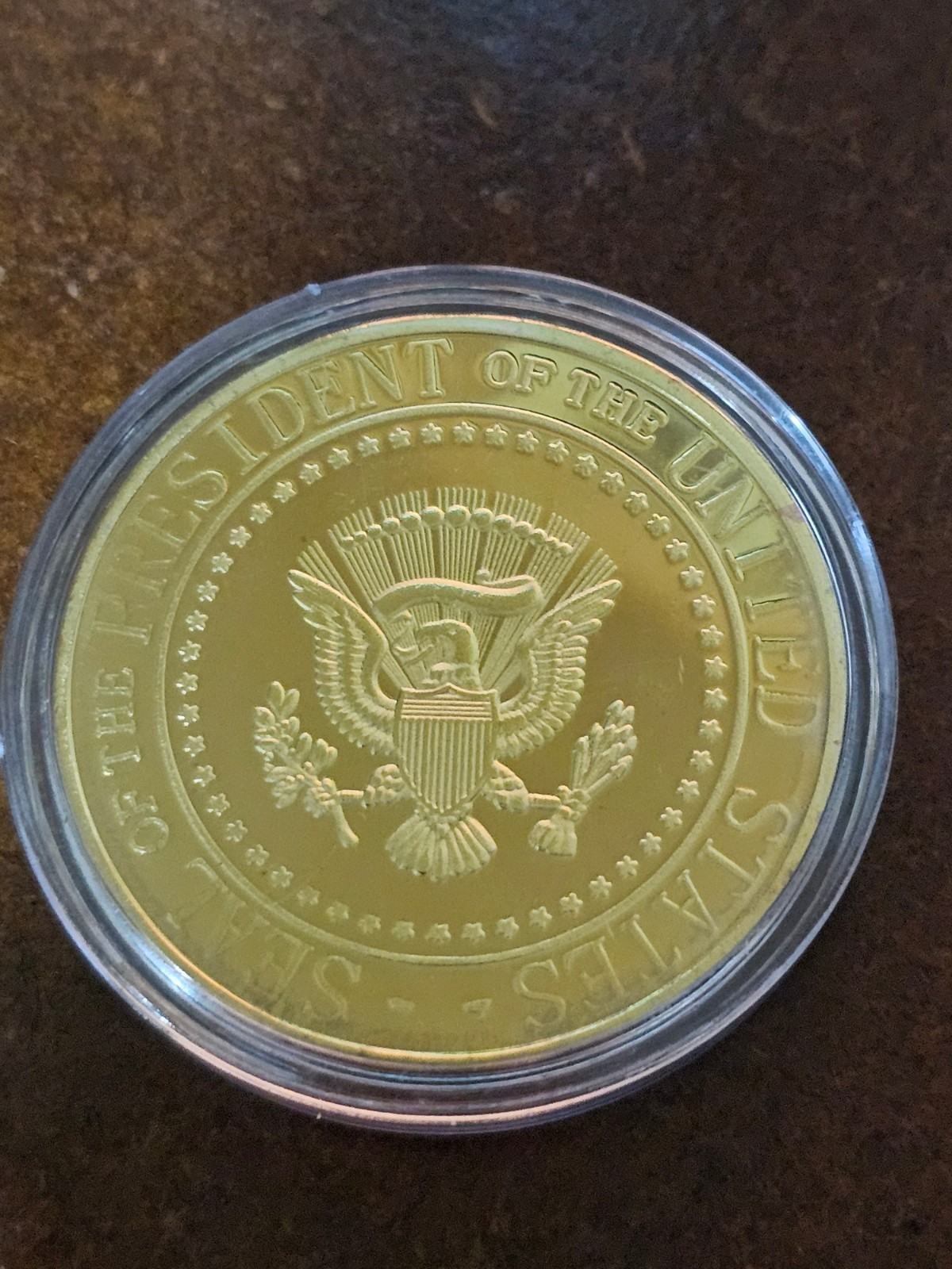 Golden 2021-2025 Donald Trump Second Presidential Term ERROR challenge coin