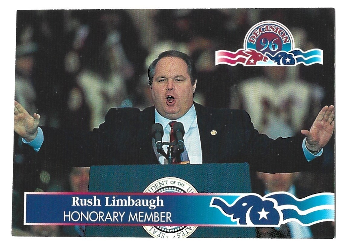 RUSH LIMBAUGH PROMO CARD #5 FROM UNRELEASED DECISION 96 SET FREEDOM 1996