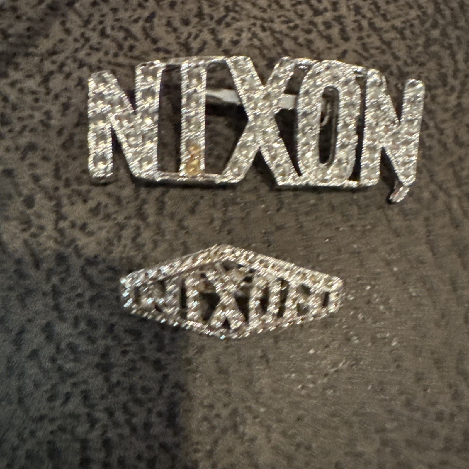 Vintage Clear RHINESTONES Presidential Memoribilia NIXON Brooch Pin Lot Of 2