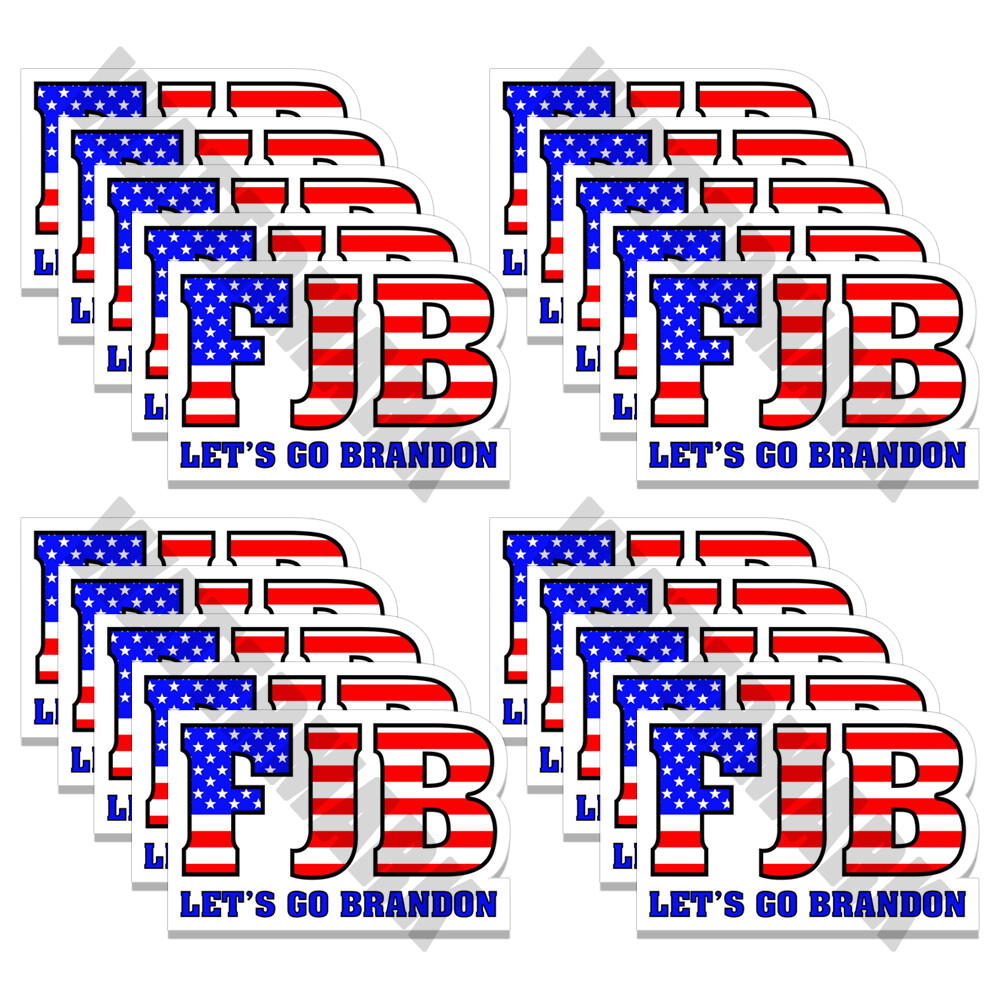 FJB Lets Go Brandon Funny Biden 20 pack of Bumper Stickers 4″ wide 20 Pack