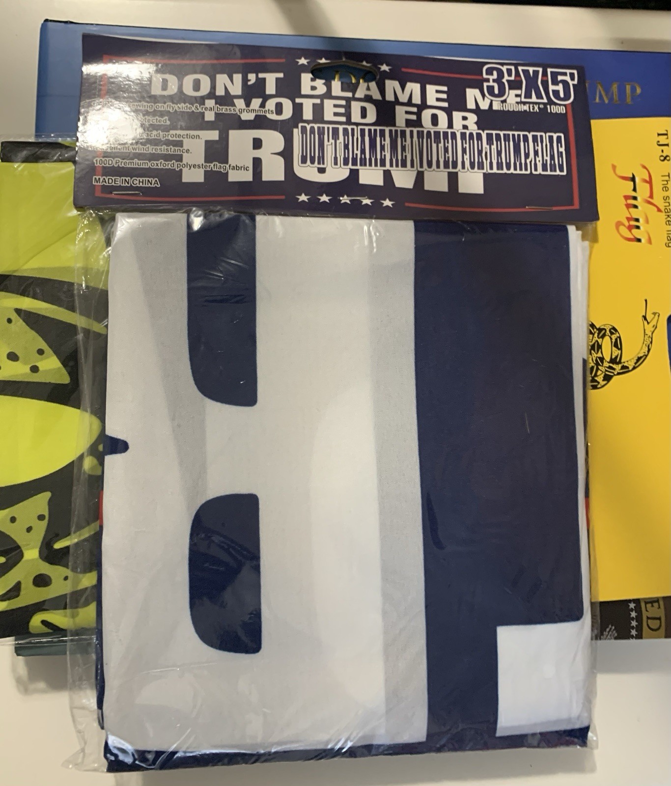 President Donald Trump Bundle Of Hats Flags And A Book