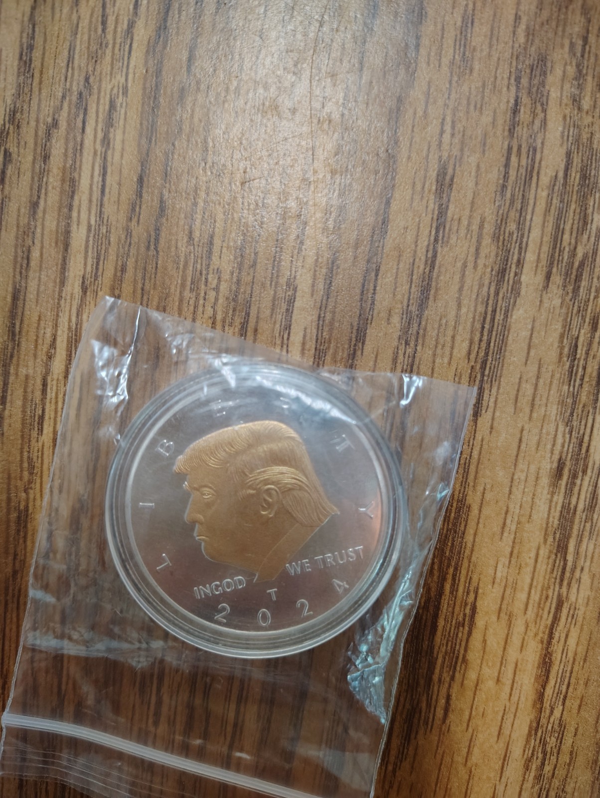 President Donald Trump 2024 Silver Gold Plated Coin ACK