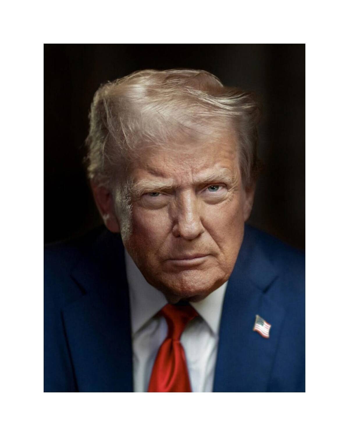DONALD TRUMP second official 2025 government portrait 8×10 photo US president