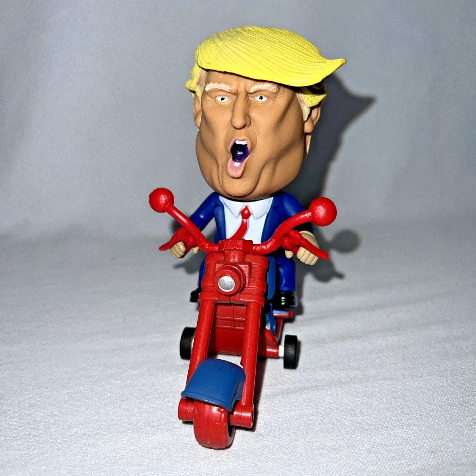President Donald Trump 2024 Figure Riding Friction Motorcycle Novelty Toy C3