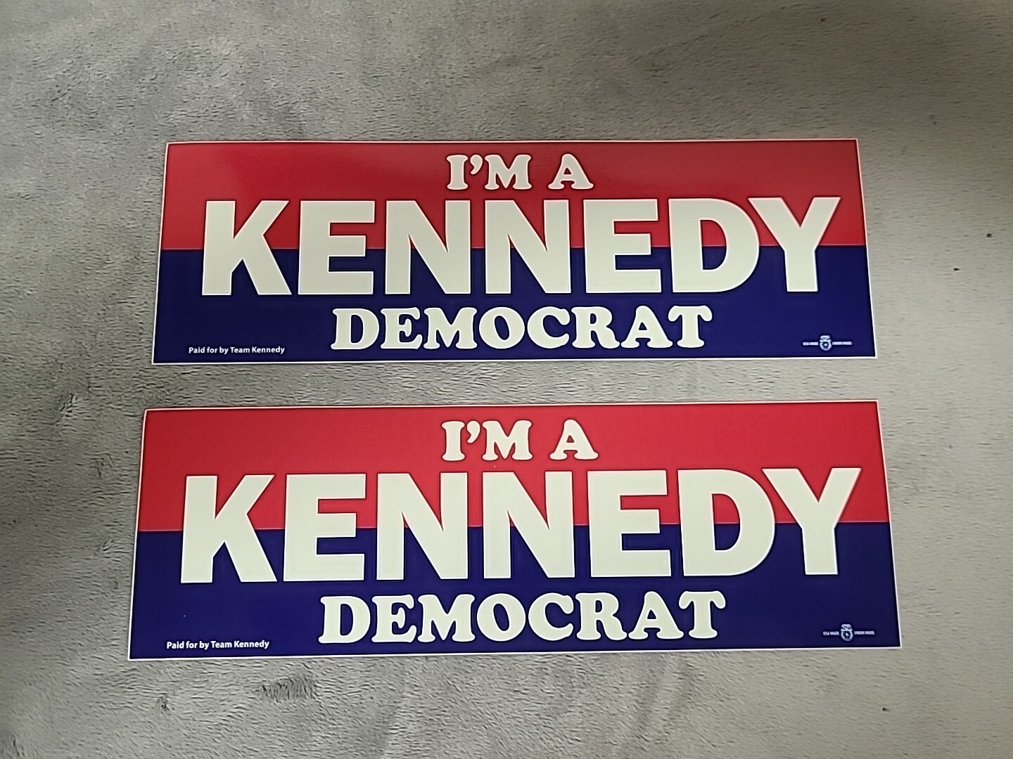 Robert F Kennedy Jr Official Bumper Sticker Lot Of 2 Im A Kennedy Democrat