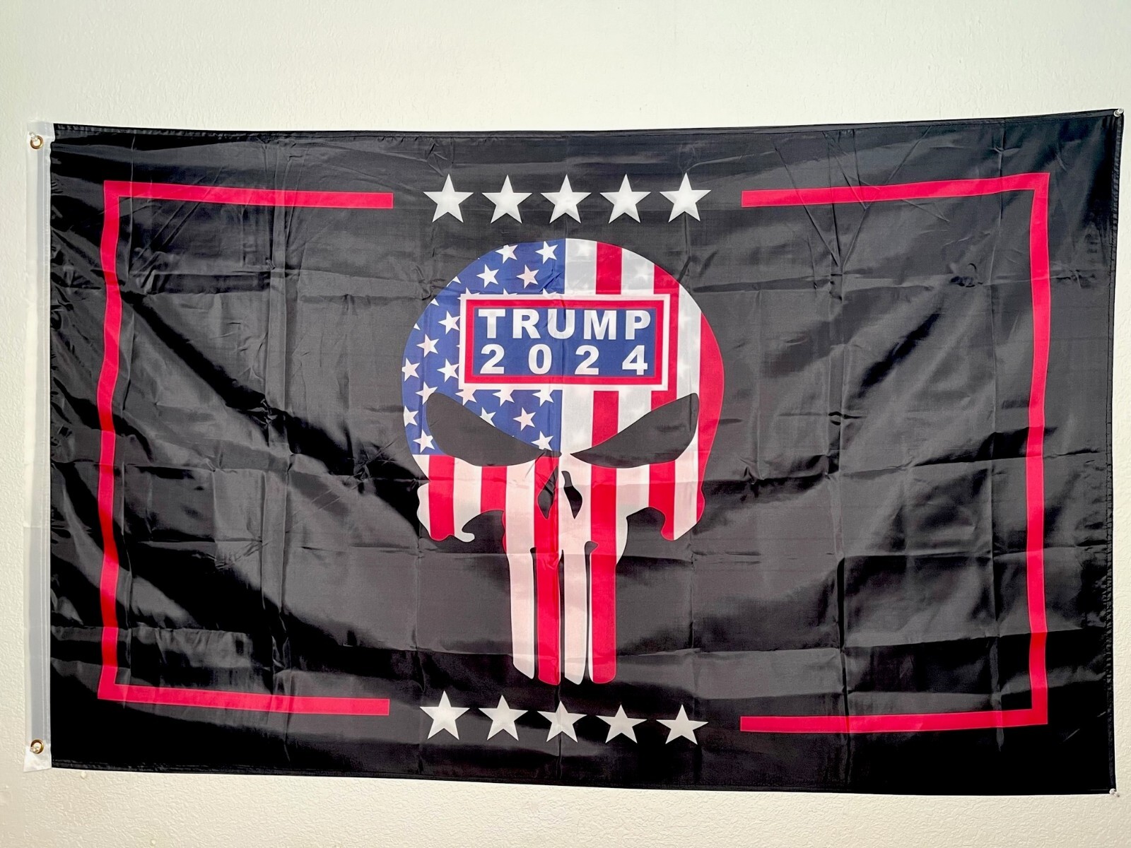 Trump 2024 Punisher Flag – 3×5 with Grommets