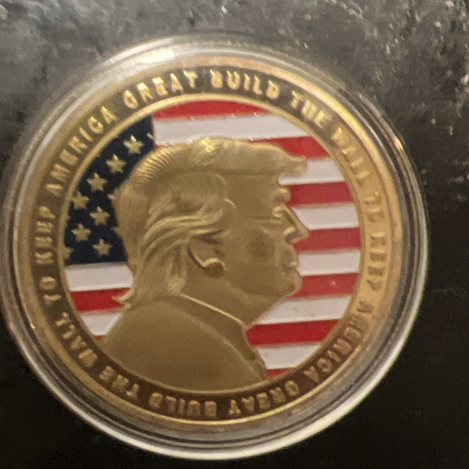 Donald Trump Commemorative Challenge Coins The Wall To Keep America Great Build