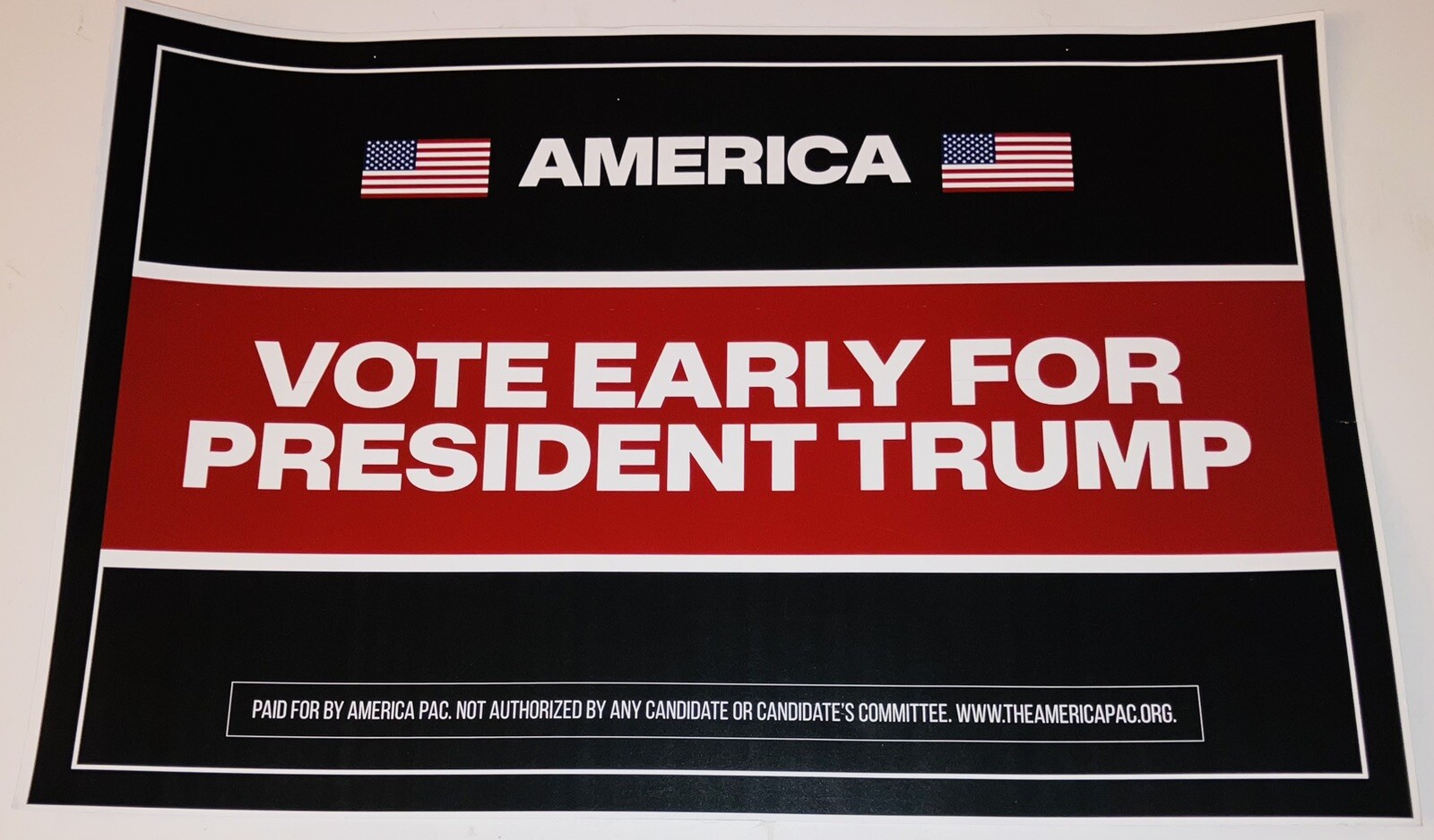 DONALD TRUMP MAGA VOTE EARLY POSTER SIGN 16X24 MAKE AMERICA GREAT AGAIN 2024 WOW