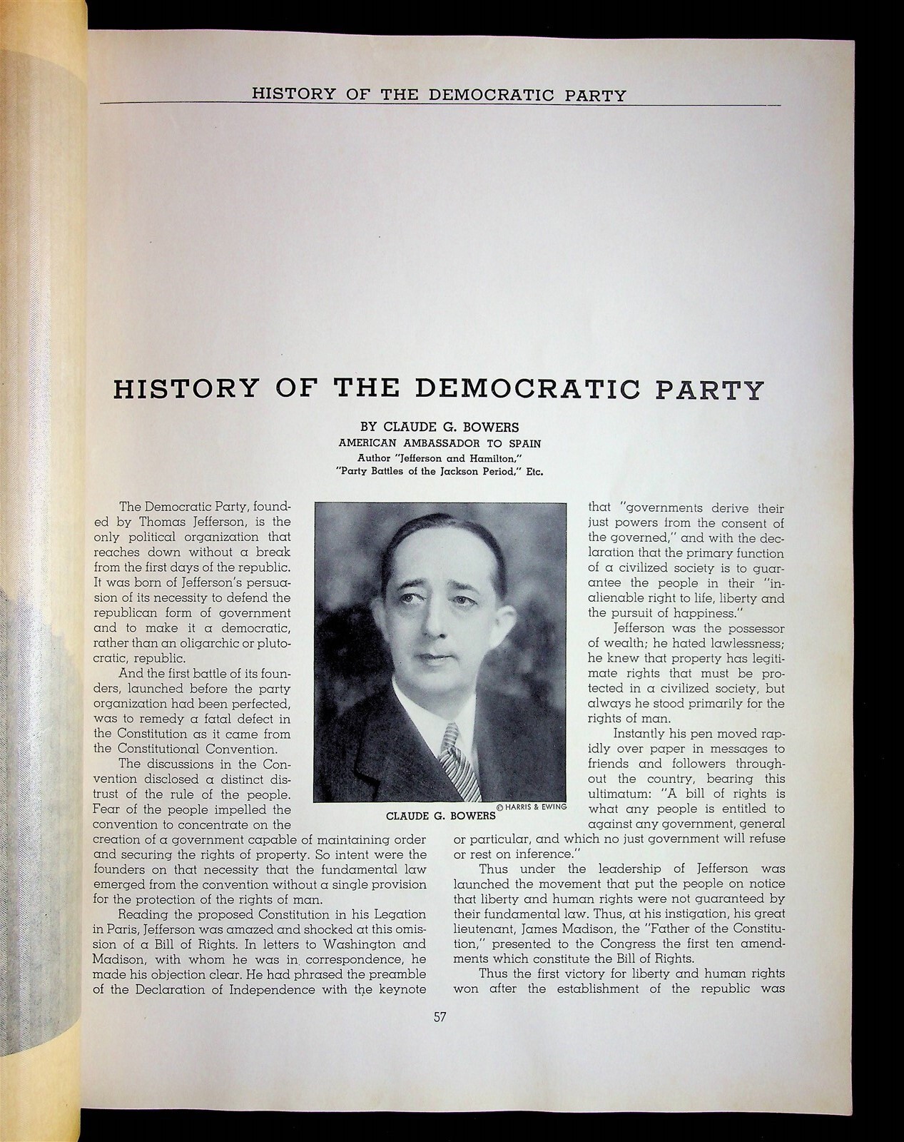 1936 Democratic Party Book 1936 Jefferson Roosevelt 1801-1936