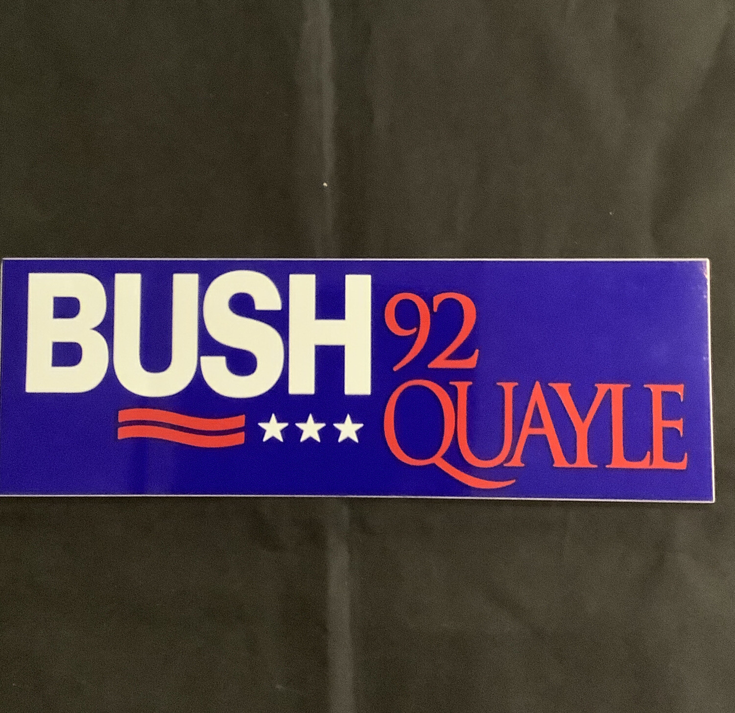 1992 Bush Quayle Presidential 9 X 3 Bumper Sticker