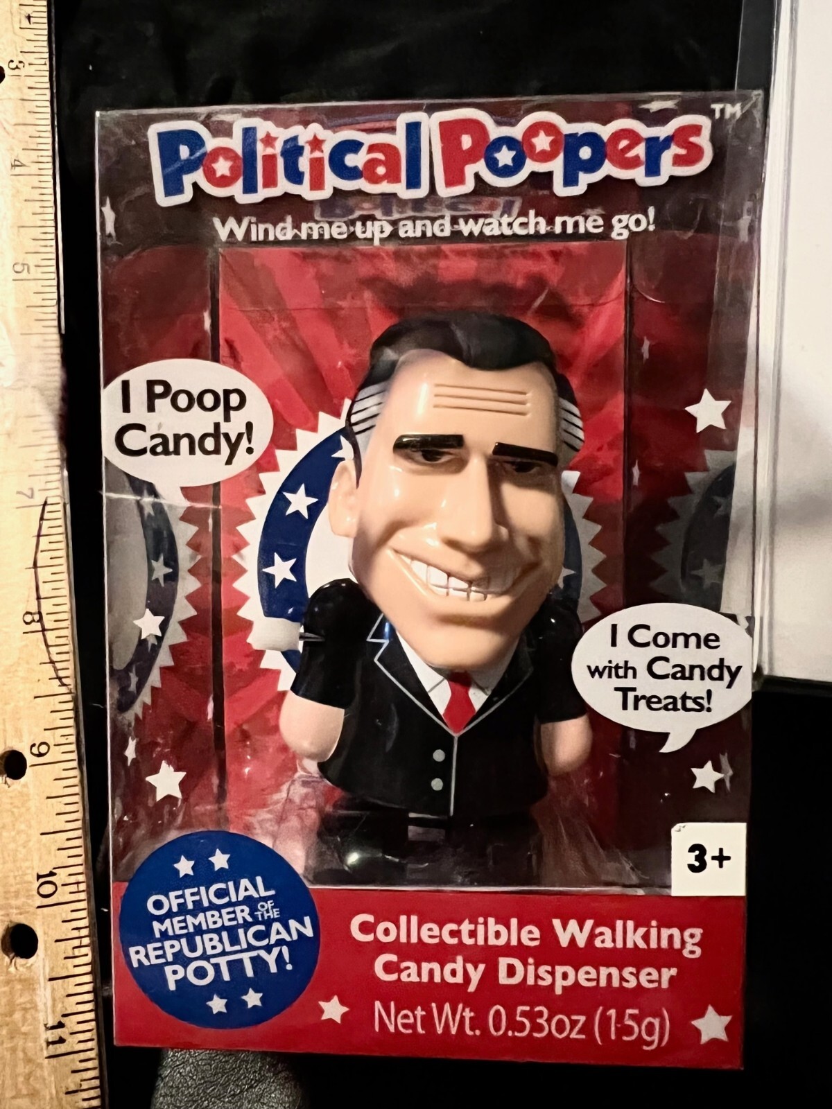 MITT ROMNEY Political POOPERS Collectible Candy Dispenser NEW IN BOX FUN 😂👀