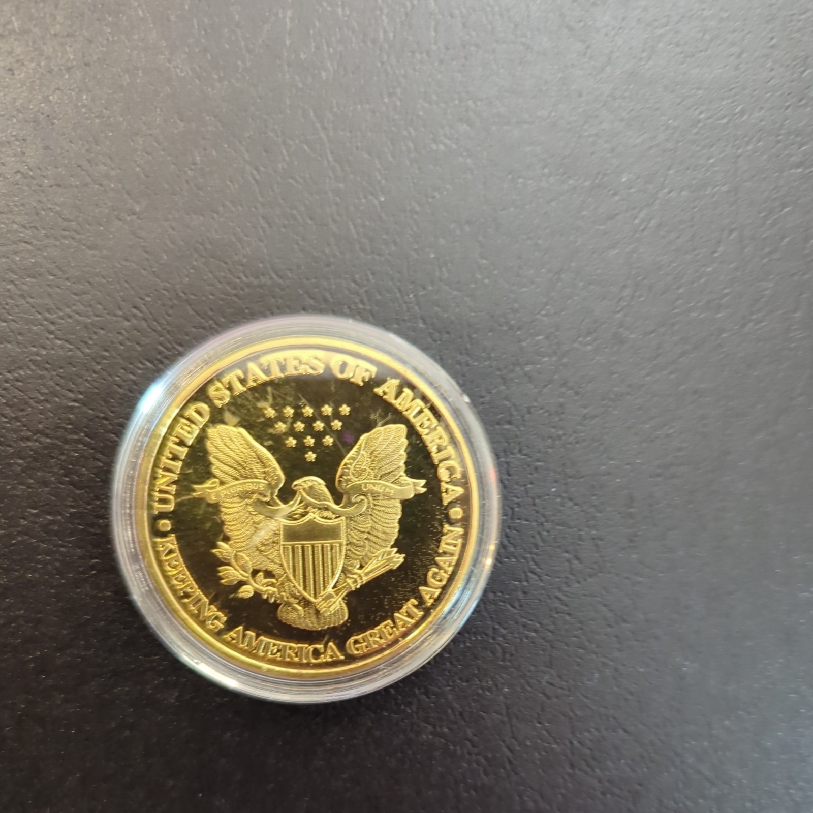 President Donald Trump Coin Gold Silver Plated Keeping America Great Again