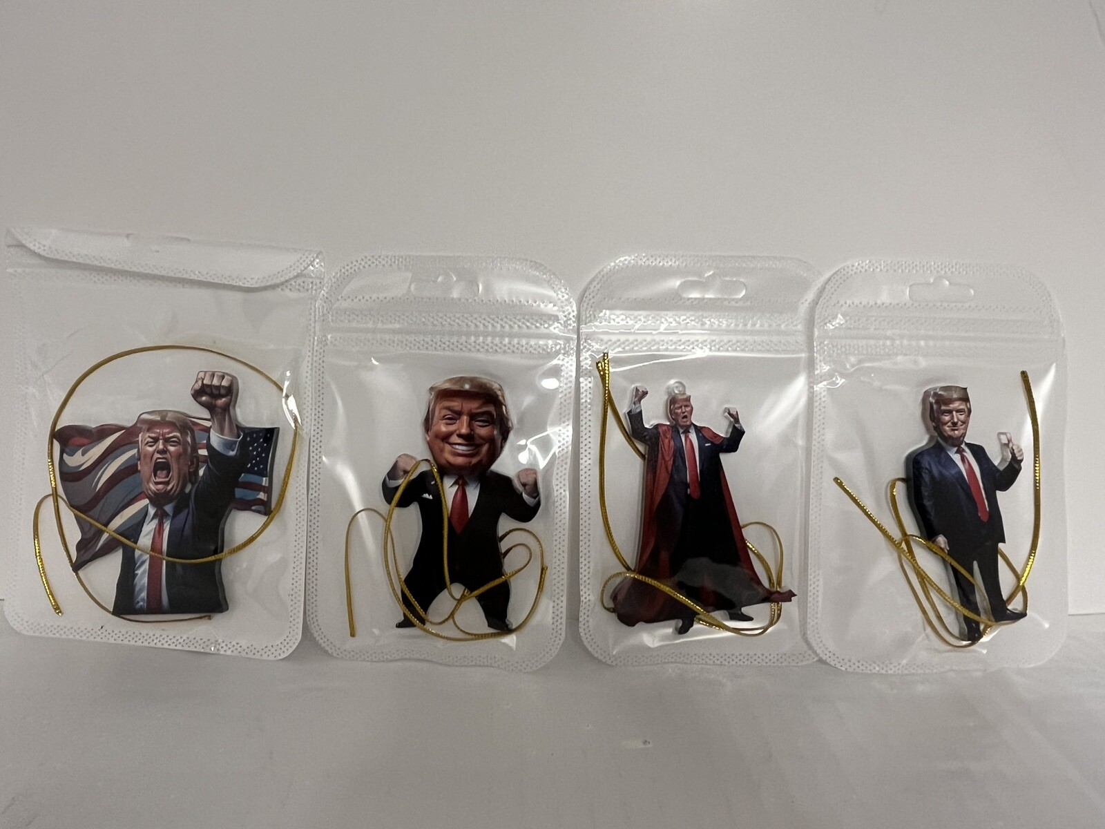 Set Of 4 -Acrylic Donald Trump Rear Mirror Ornament – Car Decor, Gift