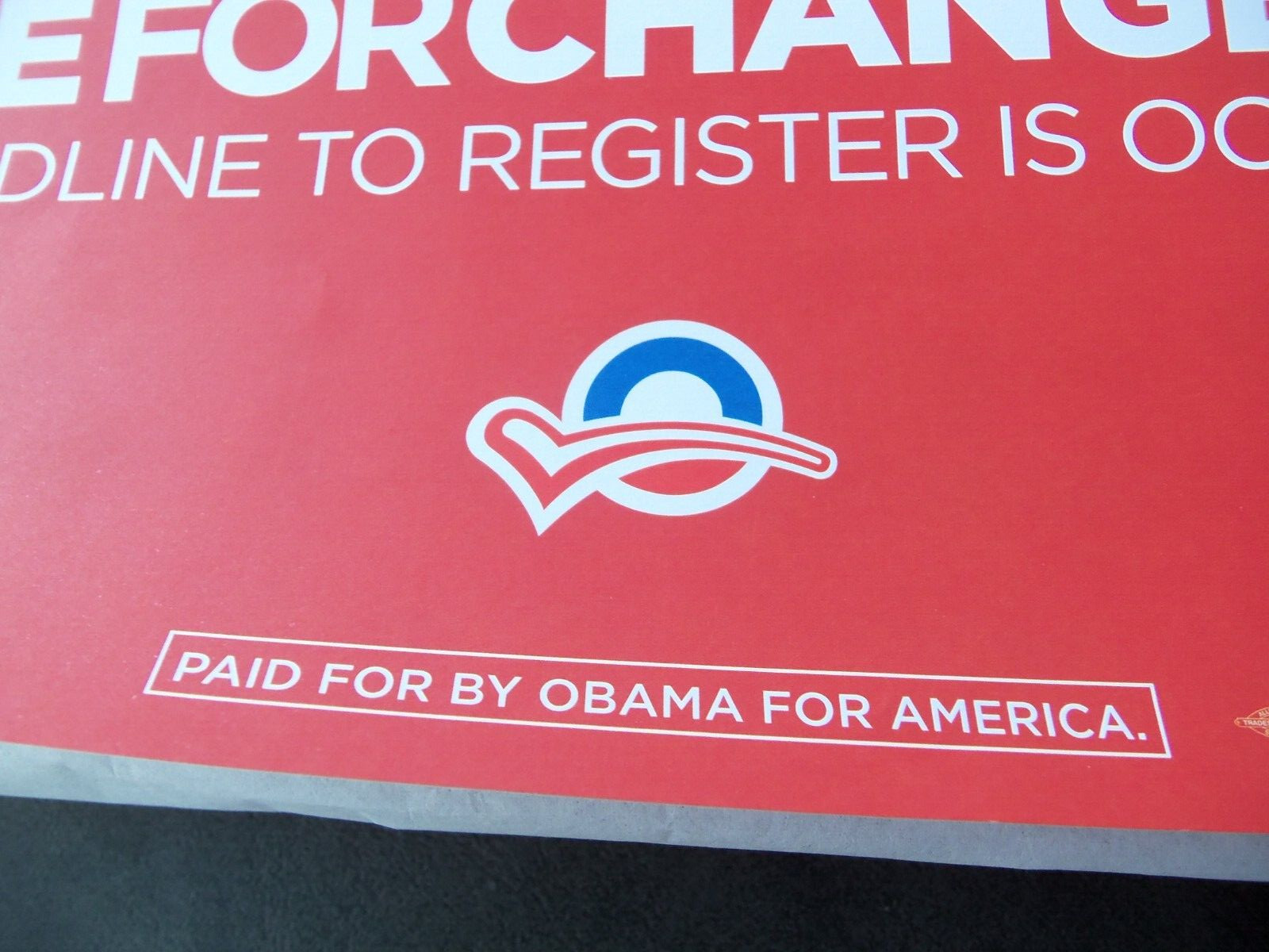 Obama 2008 Political Campaign Red Poster! I MAKE TWO GALLONS OF GAS AN HOUR!