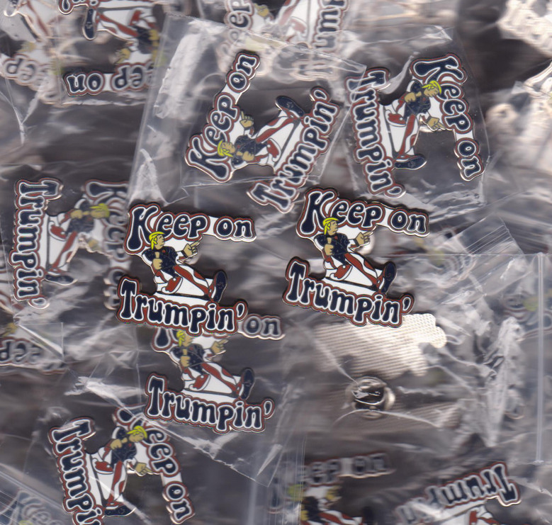 DONALD J. TRUMP * Keep On Trumpin’ (Lot of two pins)