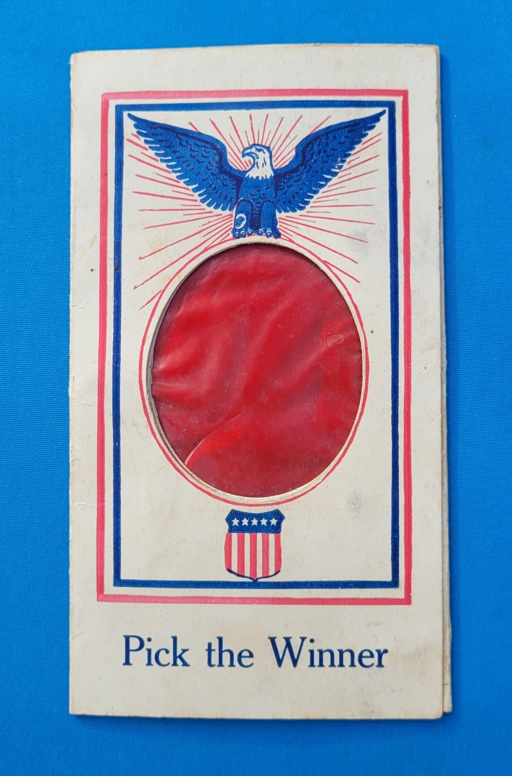 1928 Pick Winner President Campaign Hidden Image 3Fold Trade Card Hoover Smith