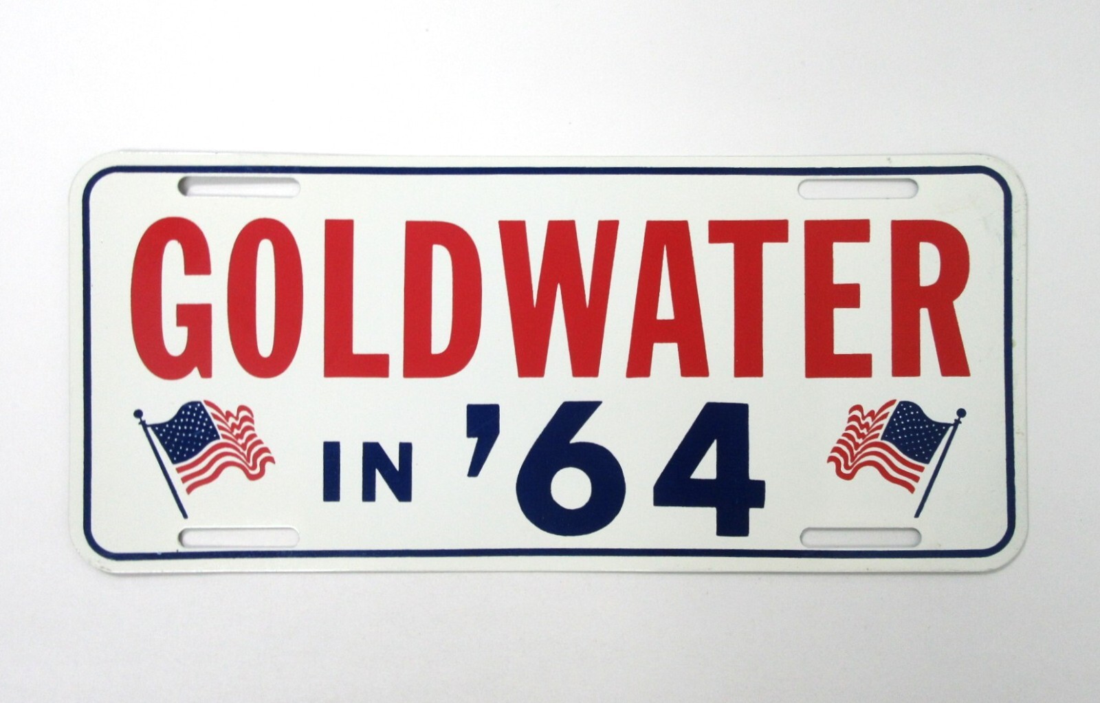 VINTAGE GOLDWATER ’64 POLITICAL LICENSE PLATE TOPPER BARRY GOLDWATER 1964 VG
