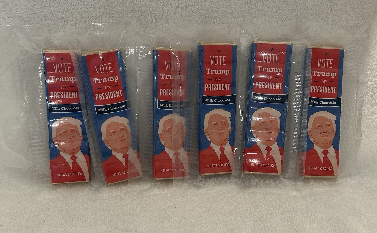 Vote Trump for President Milk Chocolate Bars Collectible Pack (6 Pieces)