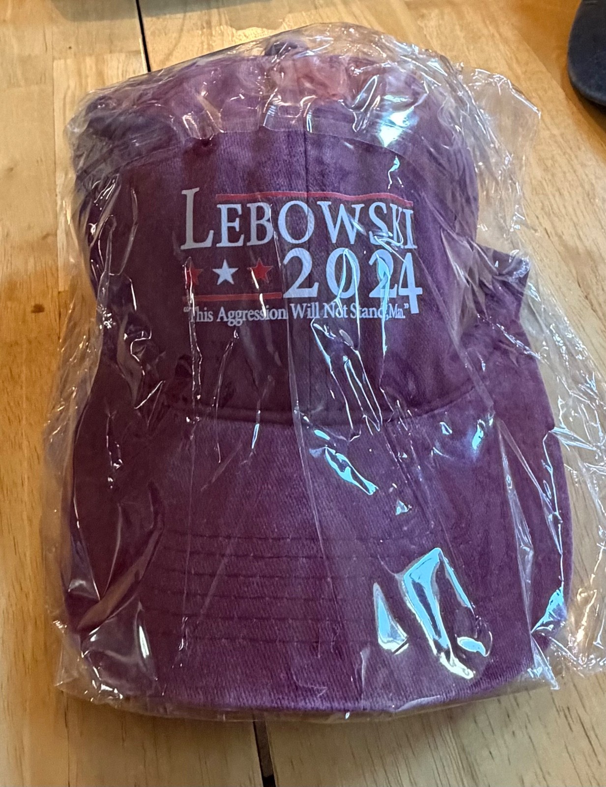 LEBOWSKI 2024 – “This Aggression Will Not Stand Man” baseball cap.