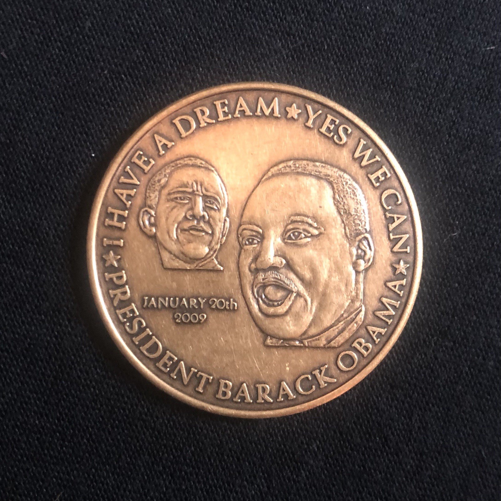 Barack Obama 2009 I Have A Dream Yes We Can Coin..in case