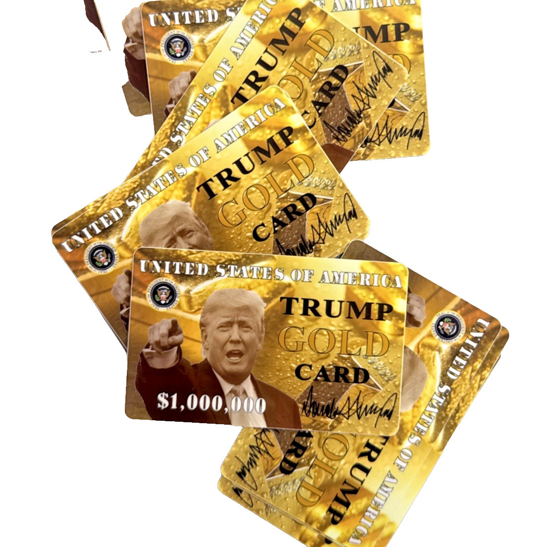 Donald Trump GOLD CARD ID Card Plastic US Citizen ICE MAGA Funny Gift Prank