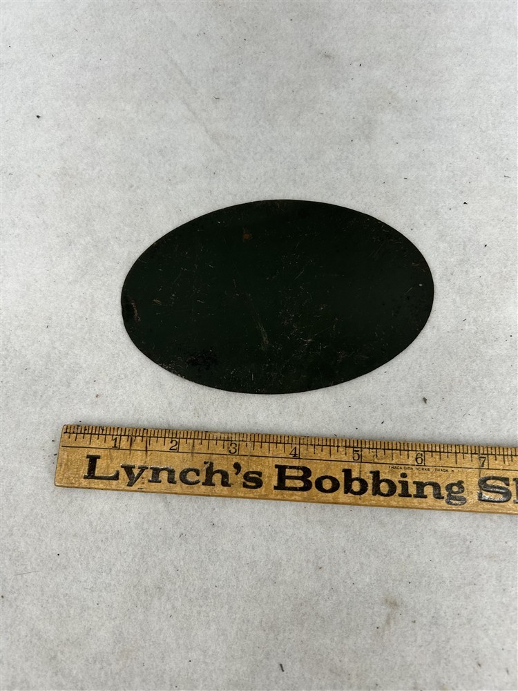 antique political sign Hoover president tan/black oval 3.75 x 5.5 1928 original