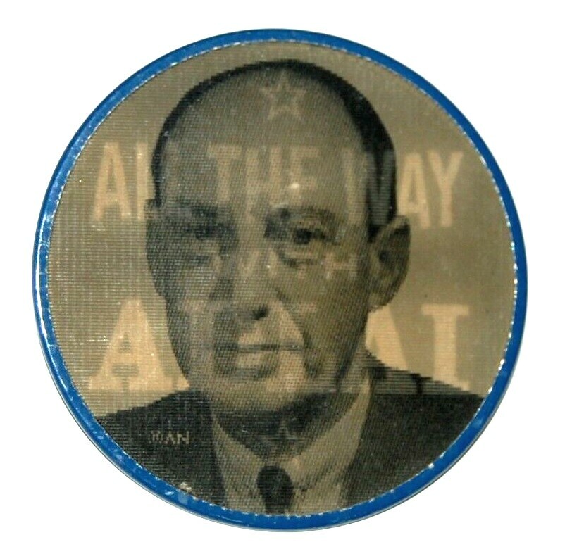 1952 ADLAI STEVENSON VARIVUE FLASHER campaign pin pinback button badge president