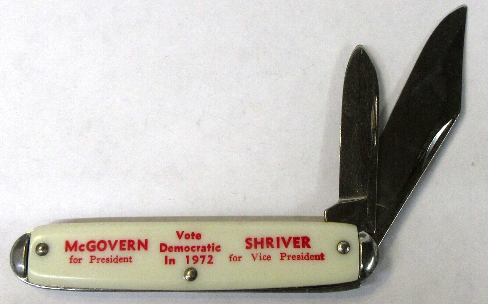 pocket knife 1972 McGOVERN SHRIVER VOTE DEMOCRATIC president fb