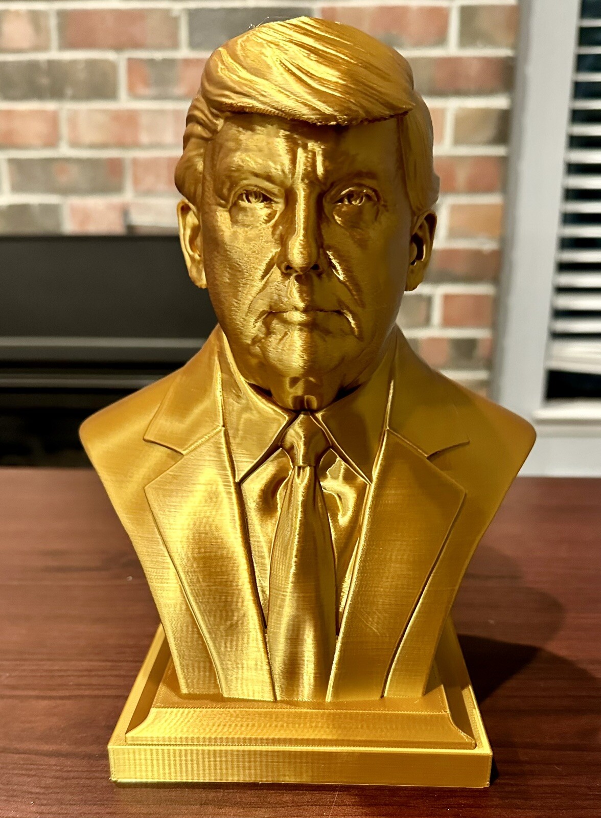 Huge 10″ Tall Gold Golden Donald Trump DJT MAGA Bust Statue Made in USA