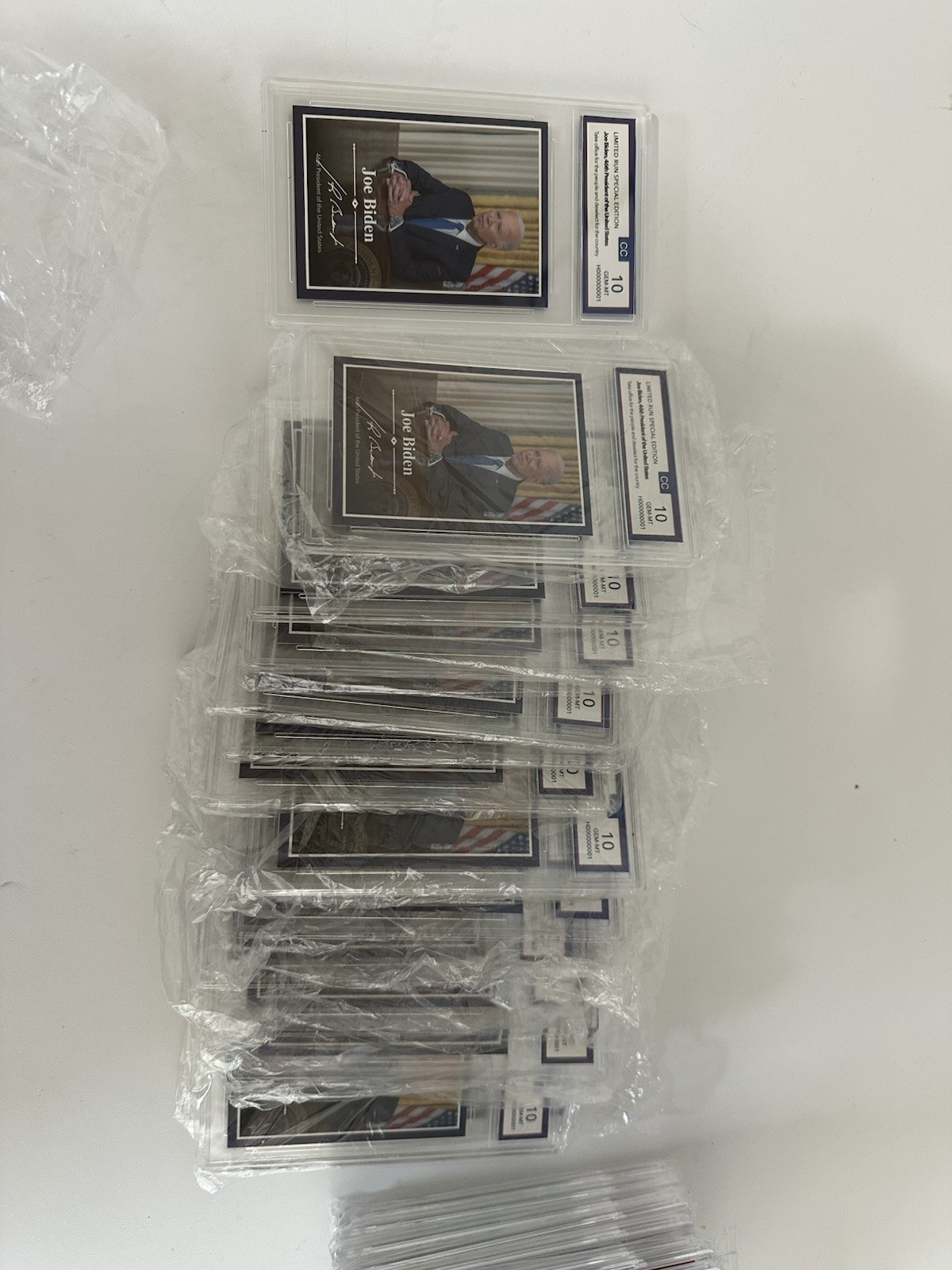 Lot of 28 Joe Biden & Kamala Harris Unlicensed Graded Trading Cards Style Slabs