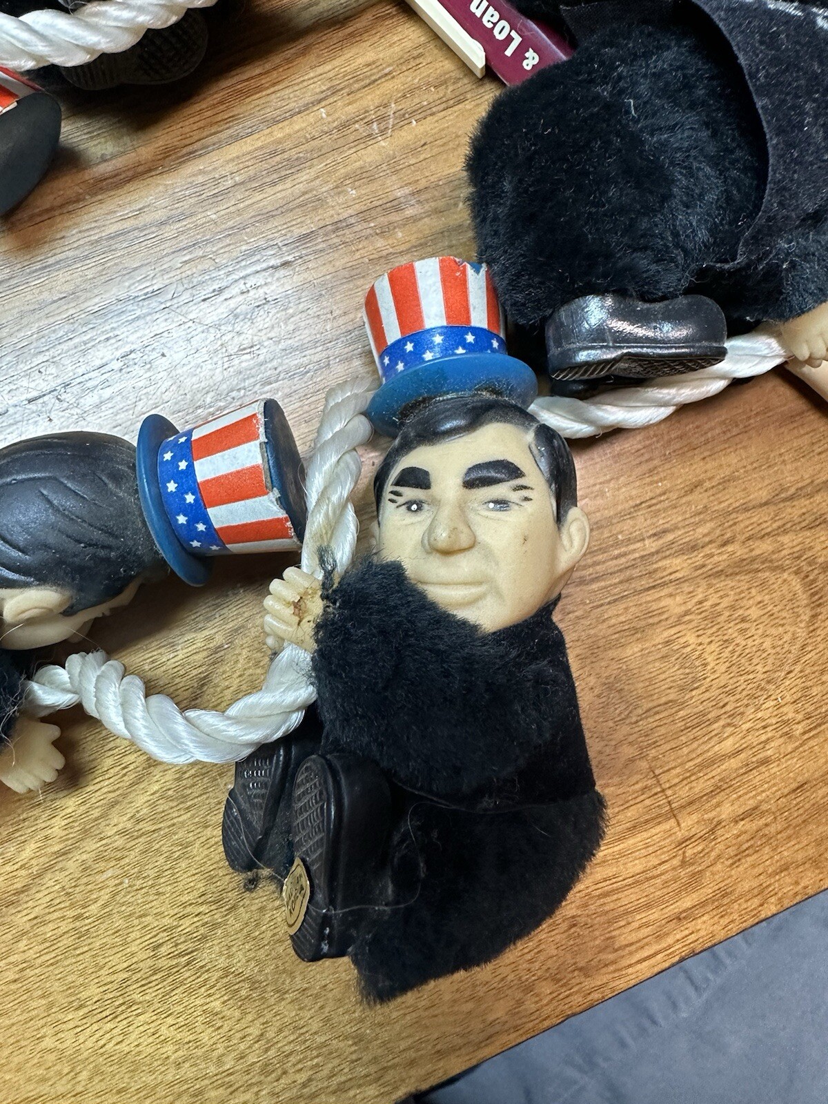 VINTAGE 1988 George HW Bush Michael Dukakis Presidential Clip on Dolls NOS 10pcs