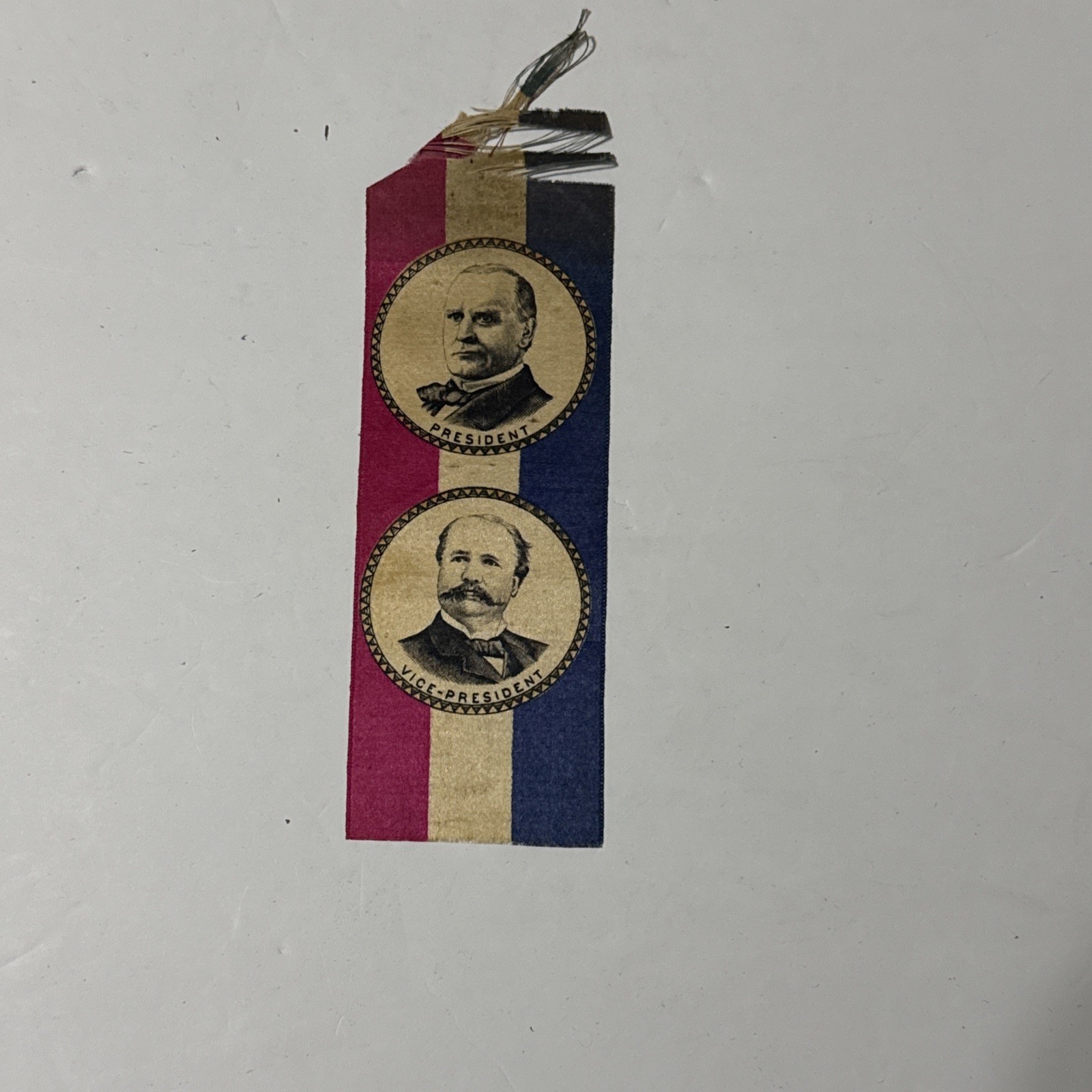 1896 McKinley & Hobart Campaign Ribbon