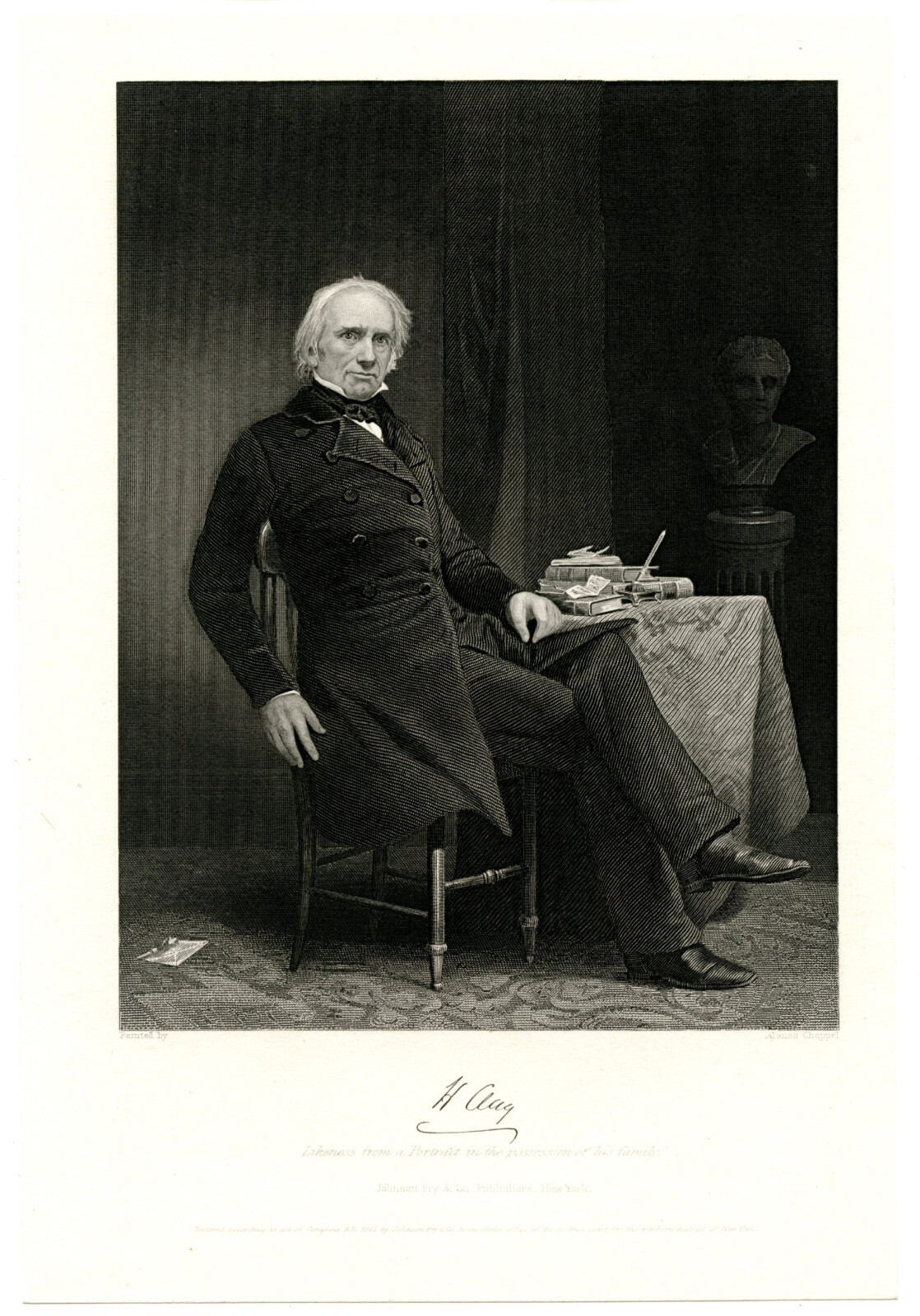 HENRY CLAY, US President Candidate/Secretary of State/Kentucky, Engraving 9437