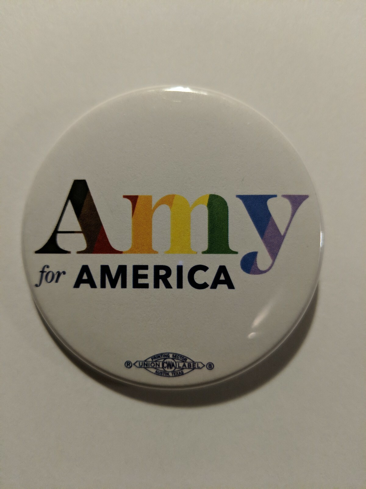 Amy Klobuchar Pride Button President 2020