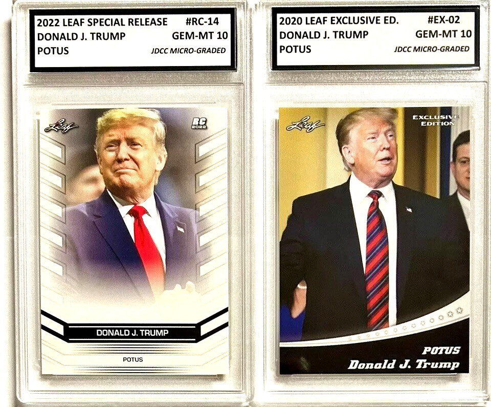Graded Gem-Mt 10 DONALD TRUMP 2020/22 Leaf Exclusive Edition POTUS Rookie Lot