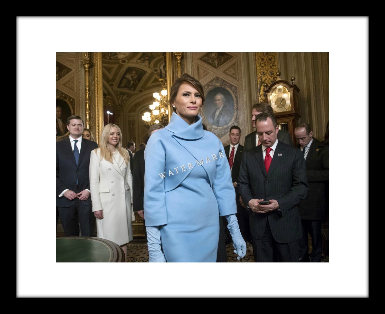 Melania Trump 8×10 Photo Print Blue Ralph Lauren Dress Inauguration Day