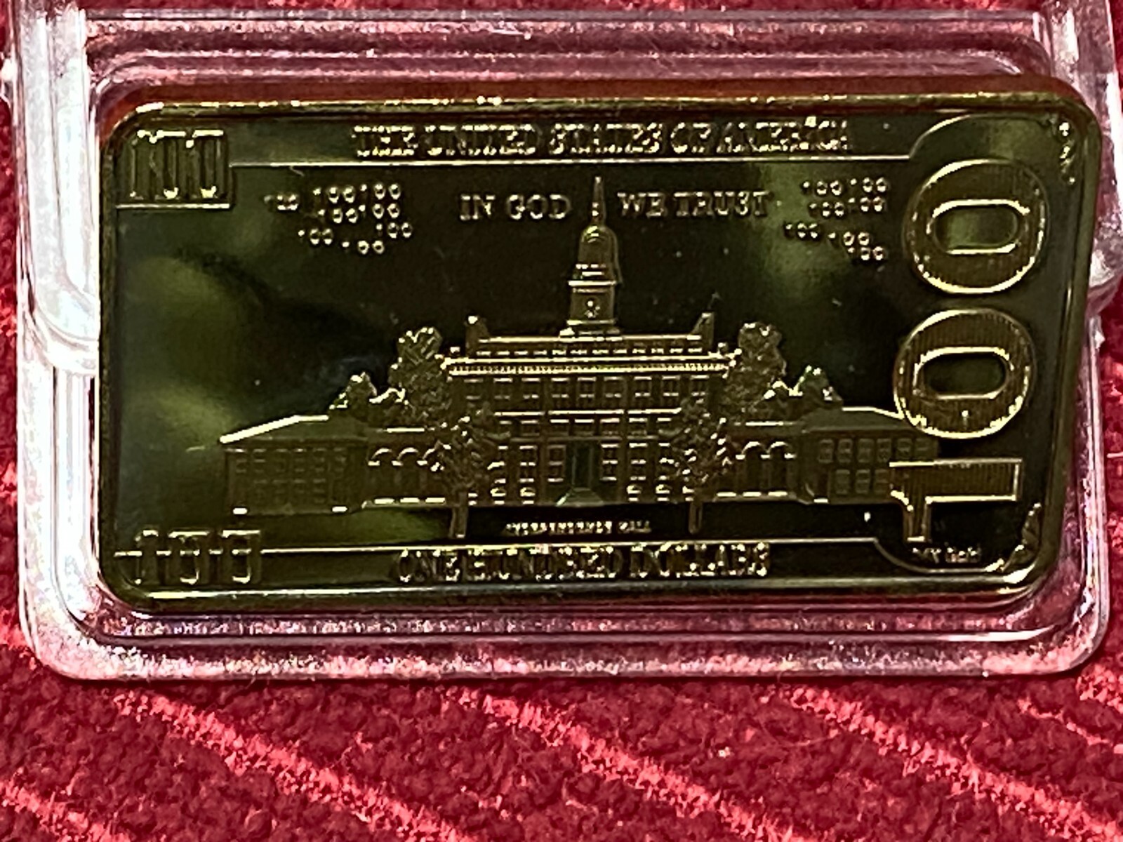 Donald Trump 24K Gold Plated $100 Bar – Collectible Coin/Bar In Protective Case