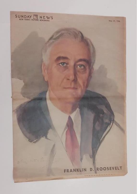 NEW YORK SUNDAY NEWS MAY 27 1945 PRESIDENT FRANKLIN D ROOSEVELT COVER