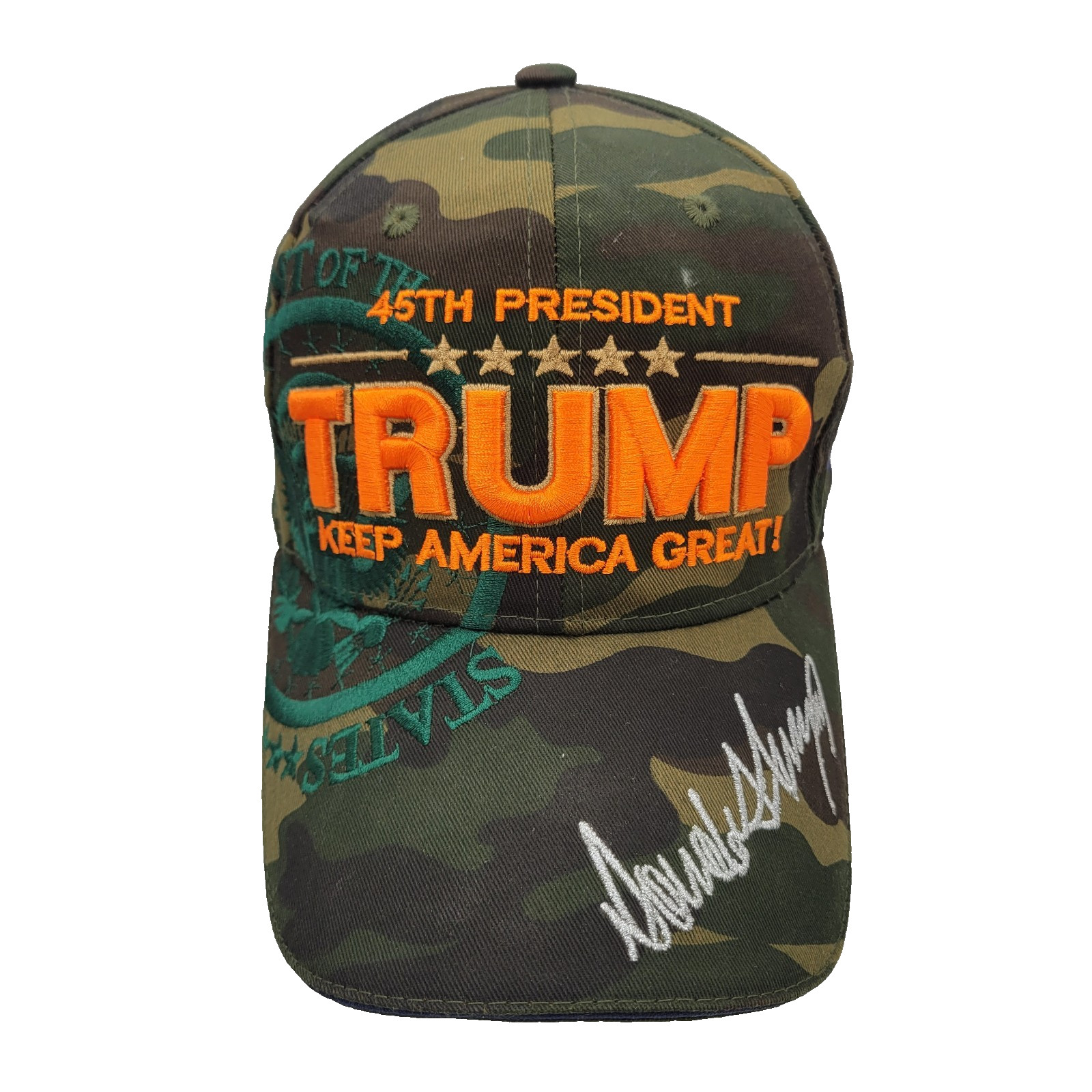 Donald Trump 45th President MAGA Make America Great Men Camo Embroidered Hat Cap