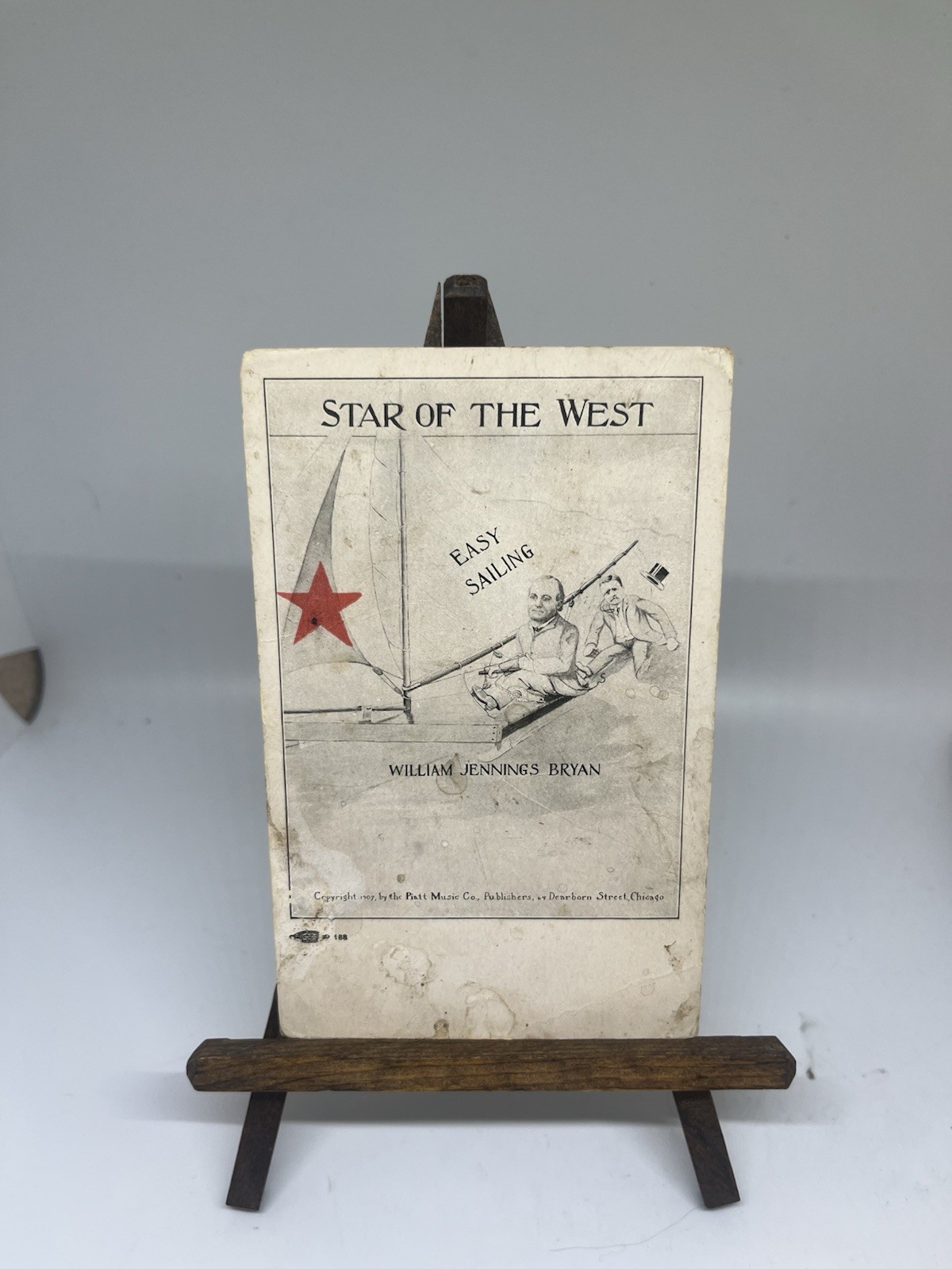 William Jennings Bryan Postcard Star Of The West 1907 Historic Cool!