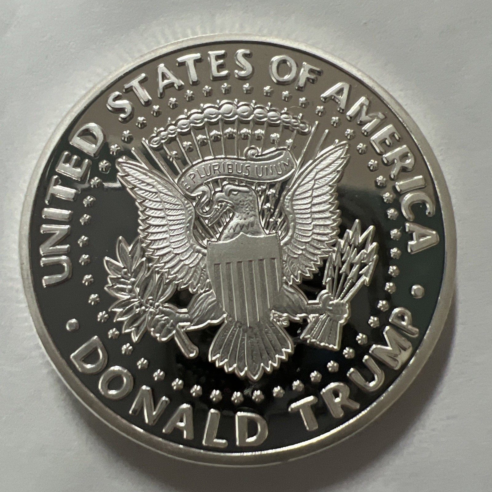 Trump Silver Plated Coin. 2020