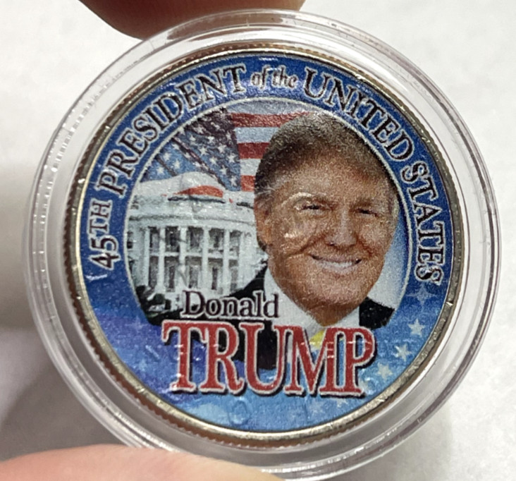 Donald Trump 45th President 2016 OFFICIAL U.S. JFK Half Dollar Coin – Colorized