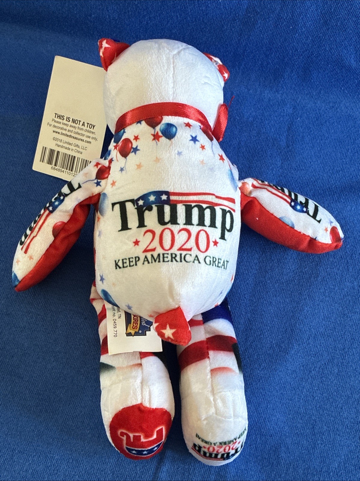 Trump 2020 Campaign Collectible Beanie Limited Edition Bear Scented 9” Tall NWT