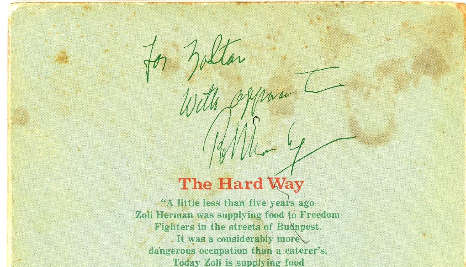 One of Robert F. Kennedy’s Last Signed Items ~ 1968 Restaurant Menu ~ JSA LOA