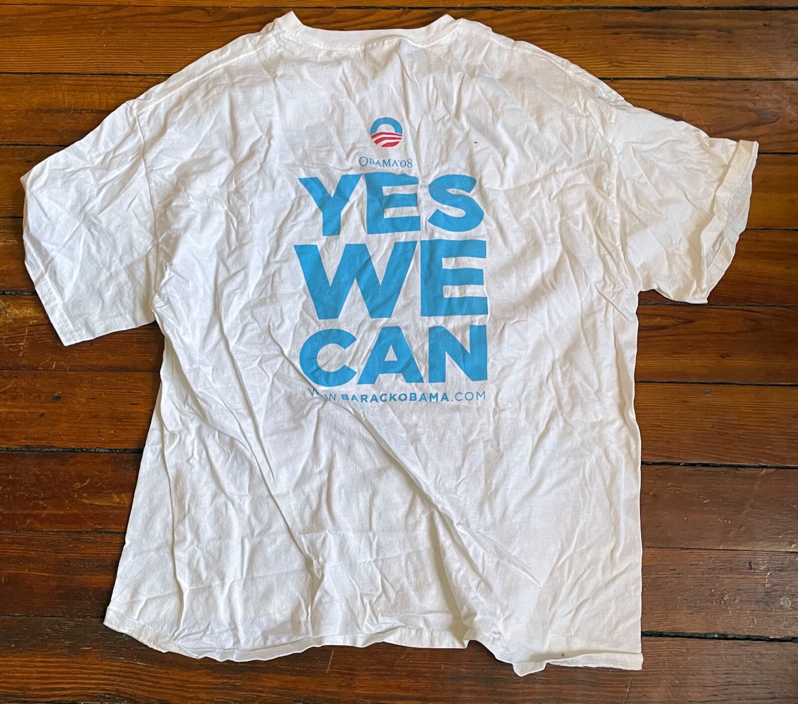 Barack Obama 2008 president t-shirt XL – Change Obama 08 – Yes We Can + Hat