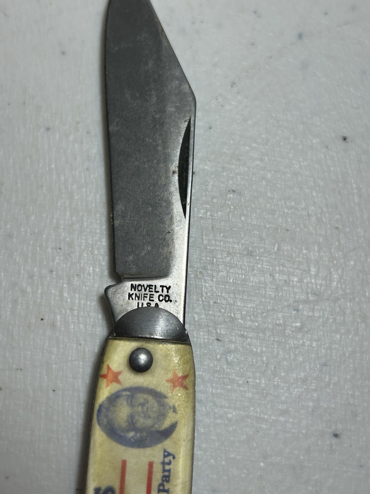 Set Of 2 1928 Hoover-Curtis Campaign Knife + 1968 Wallace for President Button