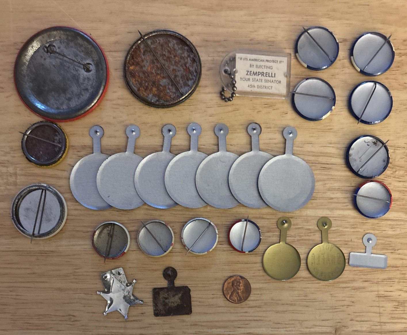Lot of 27 political buttons/tabs/key chain/ Local/State Pennsylvania